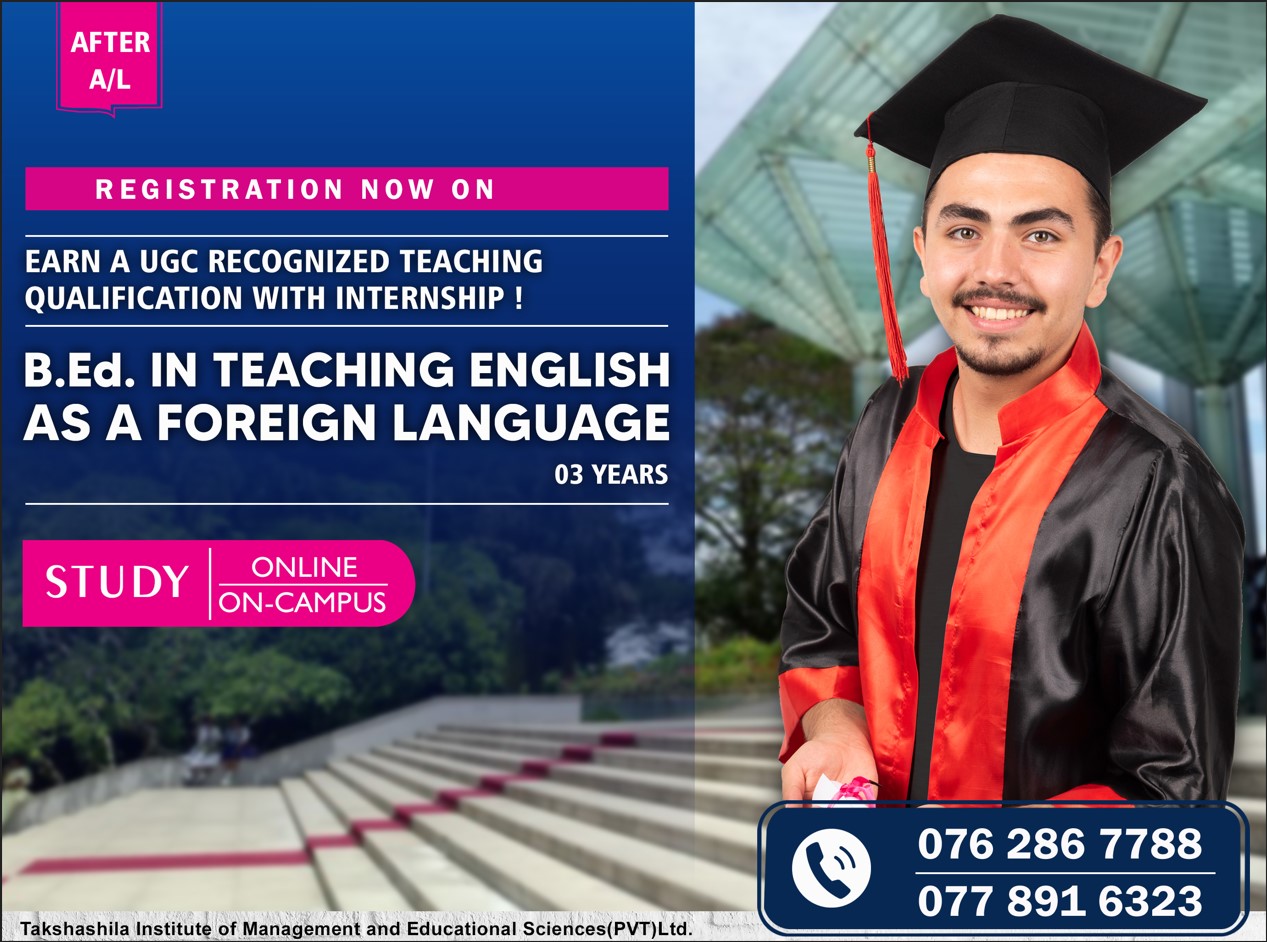 B.Ed. in Teaching English as a Foreign Language courses in Sri Lanka